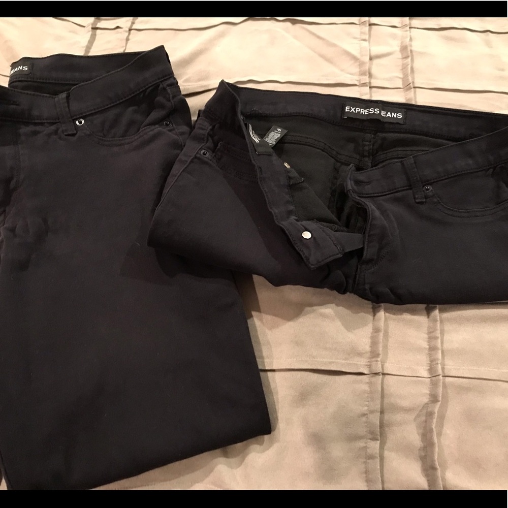 Qty 2-Express Black Low Rise Extreme Legging